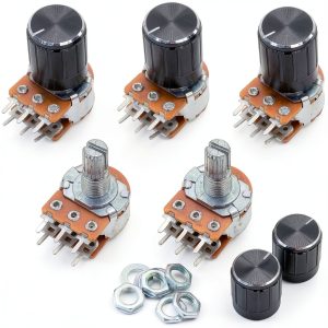 Potentiometer 10K Ohm 5pcs Set with Knob - Taiss Rotary B Type-0