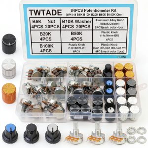 Potentiometer Kit TWTADE WH148 84PCS Rotary with Carbon Film Knobs-0