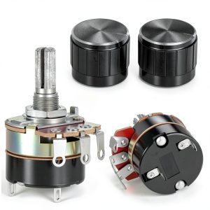 Potentiometer 4‑Pack 10k Linear Variable Resistor – Exircy Metal Knob-0