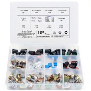 Potentiometer Kit Zovfam B5K 10K 20K 50K 100K Linear Rotary Audio-0