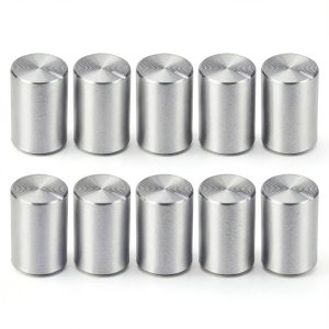 Potentiometer Knob uxcell 10pcs Silver Tone 6mm Shaft 10mmx15mm-0