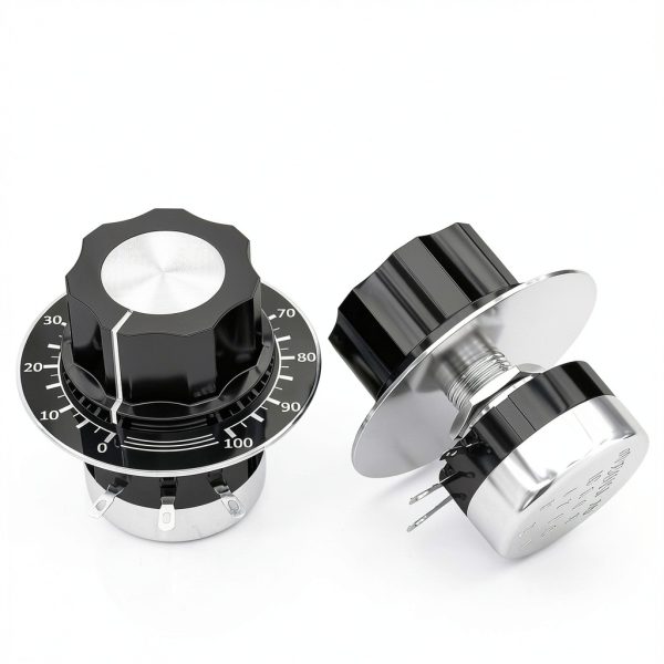 Joinfworld 10K Potentiometer Single Turn Rotary with A03 Knob-5