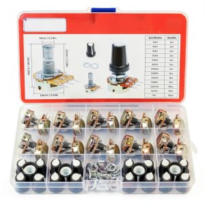 Potentiometer Kit 80pcs B-Type Rotary Assortment with Knobs by WWZMDiB-0