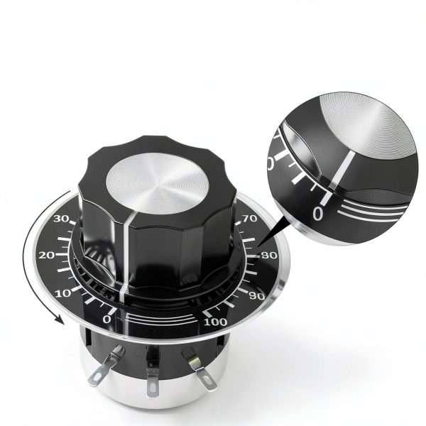Joinfworld 10K Potentiometer Single Turn Rotary with A03 Knob-3