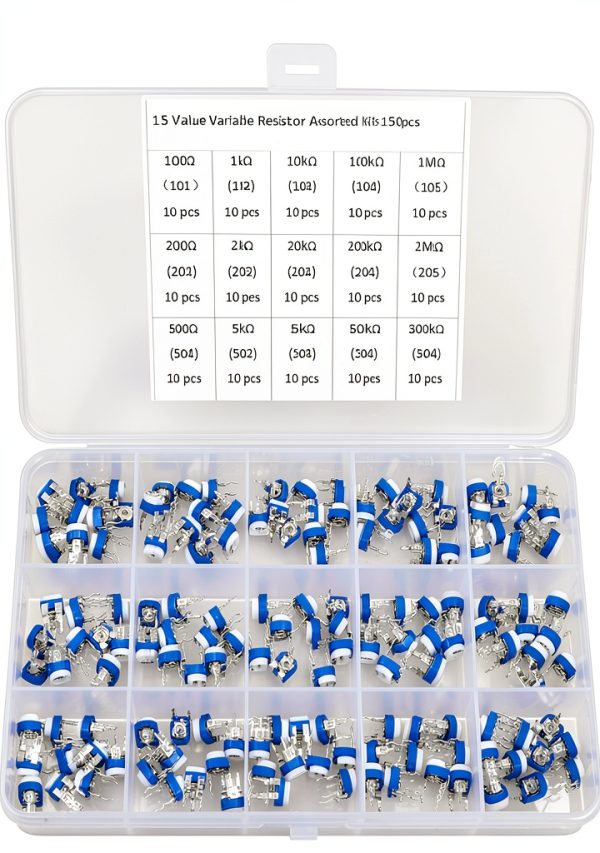 15 Value Trimpot Resistor Kit 150pcs 6mm Zovfam Potentiometer-0