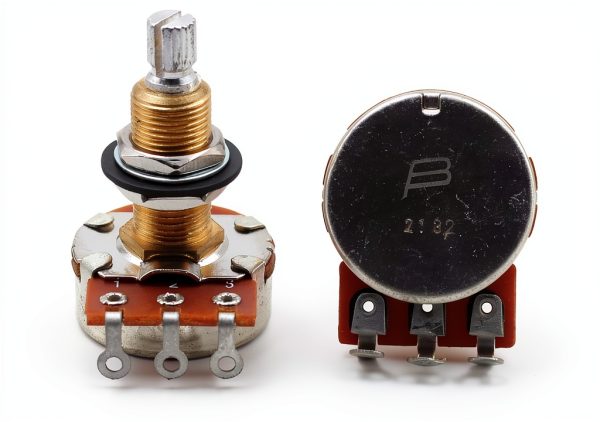 Bourns 500K LONG Split Shaft Audio Taper Potentiometer Set of 4-3