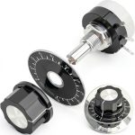 Joinfworld 10K Potentiometer Single Turn Rotary with A03 Knob-0