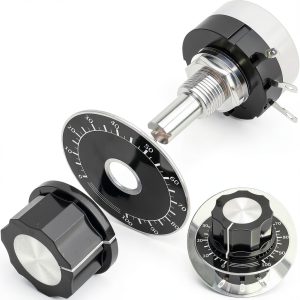 Joinfworld 10K Potentiometer Single Turn Rotary with A03 Knob-0