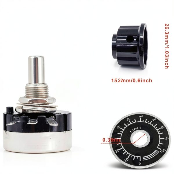 Fielect 5K Potentiometer RV24YN20S Single Turn Carbon Film Rotary-1
