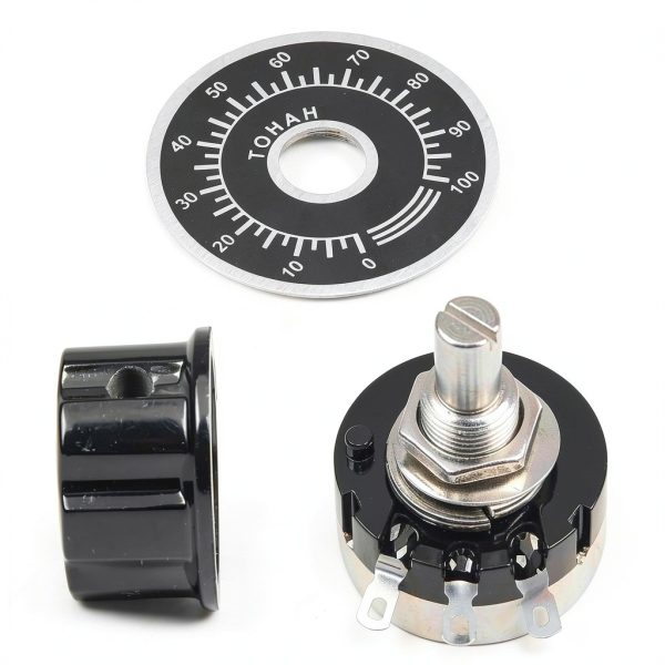 Fielect 5K Potentiometer RV24YN20S Single Turn Carbon Film Rotary-2
