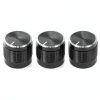 Potentiometer Knob uxcell 3pcs Shaft Black 6mm 15mmx13mm-0