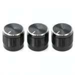 Potentiometer Knob uxcell 3pcs Shaft Black 6mm 15mmx13mm-0