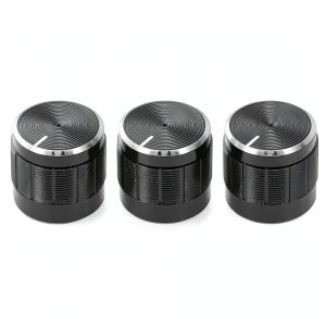 Potentiometer Knob uxcell 3pcs Shaft Black 6mm 15mmx13mm-0
