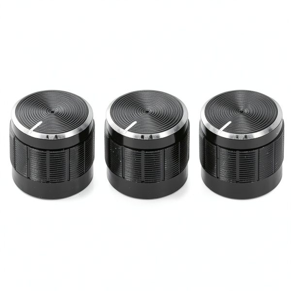 Potentiometer Knob uxcell 3pcs Shaft Black 6mm 15mmx13mm-0